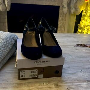 GIANI BERNINI NAVY MARY JANE MEMORY FOAM - size 10